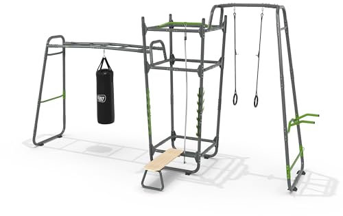 EXIT TOYS GetSet Powerstation PS610 - Multifunktionales Outdoor Fitnessgerät für eigenen Garten - Für Vierzehnjährige und älter - Solide Bodenverankerung - Inclusive Anspruchsvollem Gymframe