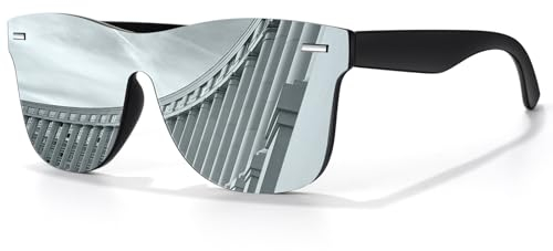 LINVO Sonnenbrille Herren Damen Polarisiert Klassisch Verspiegelt Modisch UV400 Schutz Unisex Brille für Autofahren Reisen