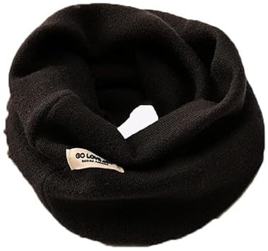 BSLVWG Winter Multifunctional Neck Warmer Fleece Lined Scarf Fleece Thicken Windproof and Dust Skiing Circle Lining Knit Infin for Mens Womens (Black)