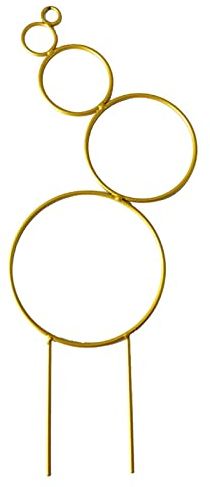 lxuebaix Zimmerpflanzen-Rankgitter, Kletterregal für Garten, Kletterpflanze, Metalldrahtpfahl, Topfpflanze, Zimmerpflanzenliebhaber, Geschenke, Gartengitter, Gold
