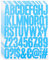2 Inch Sticky Vinyl Letter Number Stickers, 4 Sheets Self Adhesive Stick On Alphabet Symbol Sticker for Scrapbook, Bottle Decor - Light Blue