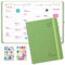 Jokisa Kalender 2025 Buchkalender, Terminplaner 2025 als Semesterplaner ca. A5 (22 x 16 cm), 17-Monate-Terminplaner mit Wochenplaner-1 Woche 2 Seite (Aug.2024-Dez.2025) (Grün, 22 x 16 cm)