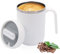 Tazas de café irrompibles, Tazas de 500 ml de acero inoxidable con cuchara y tapa, Tazas Cafe Espresso De Cerámica, Juego de tazas de cafe, Hecha y Pintada a Mano ideal para los amantes del café
