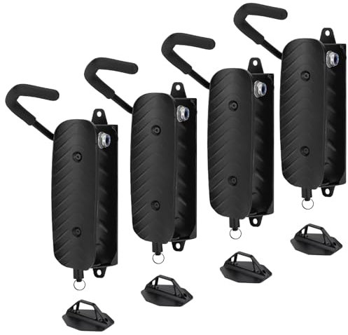 Four Packs Bike Wall Mount Bicycle Swivel Hanger Vertical Bike Rack Bicycle Storage Rack for Garage MTB Mountain Bike Wall Mount Bike Rack