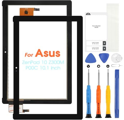 Touch Screen per Asus ZenPad 10 Z300M P00C Digitazer per Asus ZenPad10 10.1 Touchscreen Pannello Vetro con Riparazione Kit, non LCD Display (Nero)
