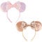 Fancy Dress Ears Head Band, 2PCS Mouse Ears Bow Headband Sparkly Party Decoration, Child Girls Women Princess Party Decoration Cosplay Costumes