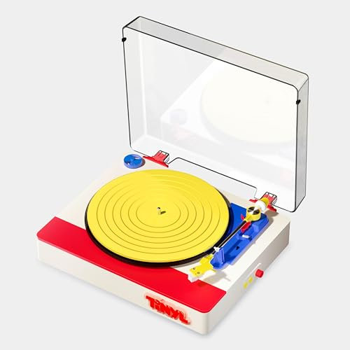 TiNYL Play PRO All-in-one Vinyl Record Player with Built-in Bluetooth Speaker, Turntable with “Memphis” Classic Style, 3 Operating speeds, Built-in switchable Phono preamp