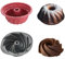 MINZHI 2 stampi in silicone per torte, in silicone, adatti per torte, dolci (rosso, grigio)