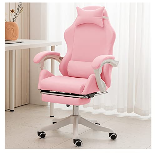 GLJTUO Chaise De Bureau Ergonomique Haut De Gamme Et Chaise D'Ordinateur avec Fonction Inclinable, Repose-Pieds, Accoudoirs Et roulettes - Idéal pour Le Bureau À Domi,D-Size