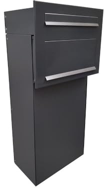 F-05-B XXL Durchwurf Paket-Briefkasten in RAL 7016 (30-51 cm Tiefe)