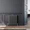 ZANOFIRA Anthracite Traditional Radiator Cast Iron Style Double Column Colosseum Horizontal Grey Designer Radiator Central Heating Panel Rad for Bathroom, Living Room and Kitchen, 600x605mm