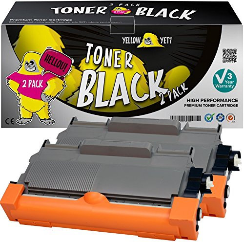 YELLOW YETI TN2220 TN2010 (2.600 Seiten) 2 Premium Toner kompatibel für Brother HL-2220 HL-2240 HL-2130 HL-2135W HL-2230 HL-2250DN HL-2270DW DCP-7055 DCP-7060 DCP-7065 DCP-7070 [3 Jahre Aufschlag]