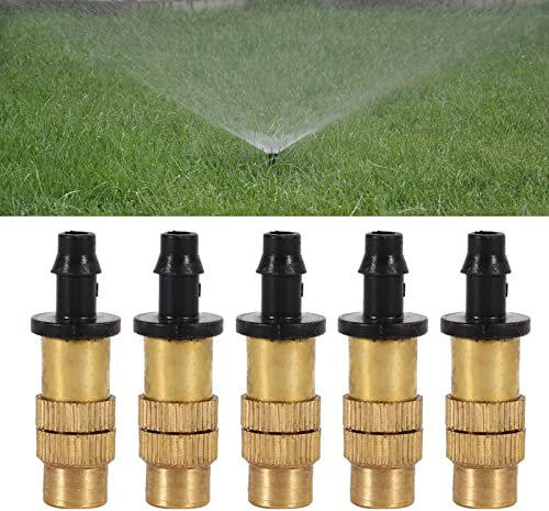 Atomizador de Pulverización Atomizador de Pulverización Capilar de Cobre Emisores de Riego Regulables Aspersores Emisor de Goteo para Riego de Jardines, 5 Piezas