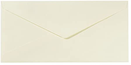 Vaessen Creative Florence Briefumschläge DIN Lang Elfenbein, 5 Stück, für Geburtstagskarten, passende Faltkarten erhältlich, Mittel