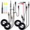 Youmile 2PCS P6100 Oszilloskop Sondenkit 100MHz Scope Clip Testsonde für Oszilloskop mit BNC zu Mini Hakenleitungen, BNC Stecker zu BNC Stecker Kabel