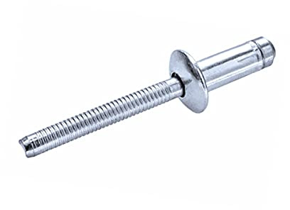GOEBEL® - 250 x Hochfeste Blindnieten Stahl (Ø x L) 6,4 x 12,0 mm mit Flachkopf - Niete mit gerilltem Nietdorn - Hochfeste Nieten - H-LOCK