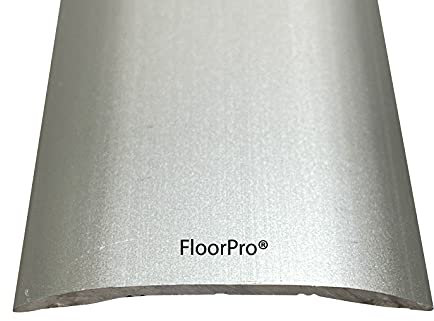 Self Adhesive Floor Cover Trim Door Bar - Covers Laminate/Wood/LVT - Stick Down Transition Threshold Strip - Joins Floors/Fills The Gap (9ft (2.7metre) Length, Silver)