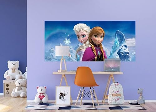 AG Design Fototapeten Frozen Anna & Elsa 202 x 90