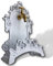 Schlauchhalter mit Wasserhahn weiß Aluminium Garten 39cm Antik-Stil