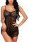 Erotische Dessous Für Damen Damen Sexy Ice Silk Deep V Halfter Halfter Schwarz S