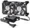 GDSTIME 2 x 80mm PC Fan 220V 240V AC Plug Computer Cooling Fan 80mm x 25mm High Powered DC 4V - 12V Adjustable Controller For Laptop Router Cabinet Amplifier