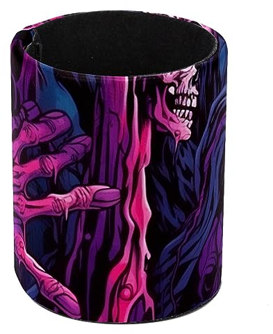 Eslifey Portapenne rotondo per scrivania, portapenne per Halloween, con motivo zombie, portapenne, bicchiere, pennelli da trucco, supporto da scrivania, organizer per cancelleria, per casa, ufficio,