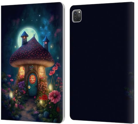 Head Case Designs Offizielle JK Stewart Haus Mit Pilzen Grafiken Leder Brieftaschen Handyhülle Hülle Huelle kompatibel mit Apple iPad Pro 11 2020/2021 / 2022