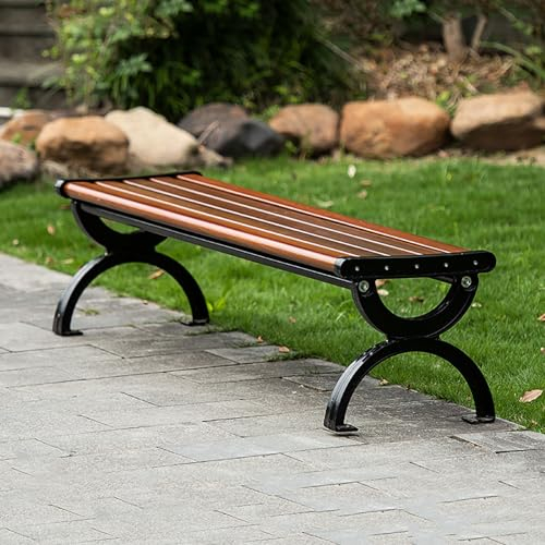 LKPMGOA Banco de Terraza de Metal, Banco de Jardín, Placa de Aleación de Aluminio, Sin Miedo Al Sol Ni a La Lluvia (Color : B, Size : 150cm)