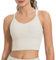 Lemedy Gepolsterte Sport-BHs für Damen, Workout, Laufen, Tank-Top, Yoga-Shirt, Cremeweiß, Klein