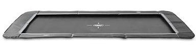 EXIT InTerra ebenerdige Sports Trampolin 214x305cm - schwarz