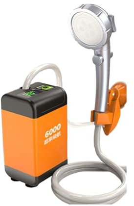 Camping Douche Portable,Douche Camping Chauffante avec Tête de Douche Réglable et Tuyau,Trois niveaux réglables,avecécranIntelligent de la Température,Idéale pour Randonnée,Camping,Voyages,Plage