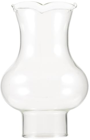 CHILDWEET Cheminée en Verre Transparente pour Lampe à Pétrole Abat-Jour Petit Diamètre 3 CM Accessoire pour Lampe à Kérosène Couvercle Résistant et Coupe-Vent Remplacement Ancien