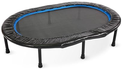 Stamina Unisex – Erwachsene Mini Fitness Trampoline w/Smart Workout App, 45-Schwarz/Blau, Einheitsgröße