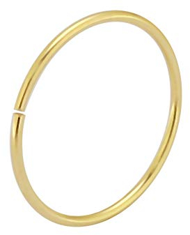 Monster Piercing | 14K Gold | Nasenring Nasenpiercing 9K Gold 22 Gauge - 8MM Durchmesser | offener Nasenring | Nase Piercing Frauen Männer