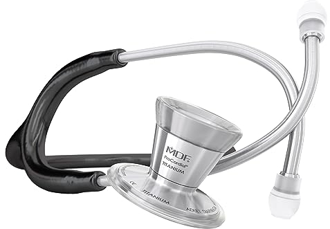 MDF ProCardial Core Leichte Titan Kardiologie Zweikopf-Stethoskop - Schwarz (MDF797T-11)