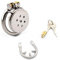 Jinqian Edelstahl Ultra-kompakter Keuschheitskäfig mit Metall Penisplug und Stacheln an Cockring Hodenring Ø50mm Bondage Spielzeug für Männer Male Chastity Device BDSM Sex toys