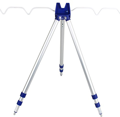 Support de Canne à Pêche Rétractable En 3 Sections, Trépied En Alliage D'Aluminium, Trépied de Pêche Portable, Peut Fixer 5 Cannes à Pêche
