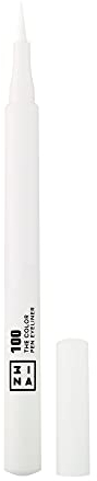 3INA MAKEUP - The Color Pen Eyeliner 100 - Weiß Flüssiger Eyeliner - 10h Langhaltende Matte Eyelinerstift mit Präzision Spitze- Hochpigmentiert Flüssig liner - Vegan - Cruelty Free