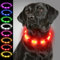 Joytale Leuchthalsband Hund USB Aufladbar Hundehalsband Leuchtend für Große Mittel Kleine Hunde und Welpe, Led Halsband mit 3 Modi für Sicherheit, Rot