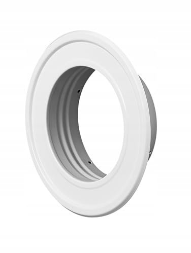 Pipe Cover Rosette Plate Hose Metal Flange/Collar Spigot Round Tube Trim. (110mm, White)