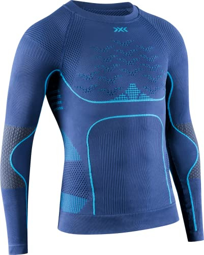 X-Bionic X-Plorer Energizer 4.0 Langärmliges Kompressions-Jersey-T-Shirt Blau Mann Grösse L