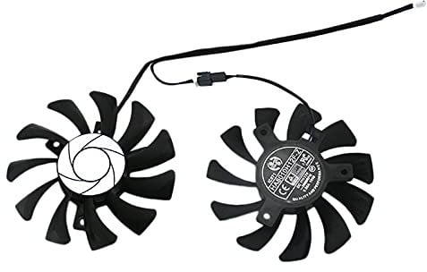 KVSERT HA8010H12F-Z 75MM 2Pin GTX1050Ti GPU Fan for Geforce GTX 1050Ti GTX-1050-Ti-4GT-OC(2Pcs)