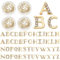 OLYCRAFT 104 Stück (4 Sätze) Goldfarbene Strass Buchstaben Nagelstecker 26 Buchstaben Anhänger Mit Strass A~Z Buchstaben Strass Harzfüller Für Die Nagelkunst Dekoration Harz Schmuckherstellung