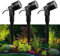 VBLED 3er-Set 6W Gartenleuchte Gartenstrahler 3000K 12V Warmweiß mit Erdspieß IP68 Wasserdicht mit Stecker für Außen Garten Rasen