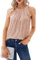 FeMereina Top con paillettes da donna senza maniche elegante scintillante canotta top party club cocktail sciolto glitter gilet camicia, rosa, S