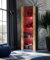 Komodee Vitrine Schrank Tivoli, Wotan/Schwarz, Breite 55cm x Höhe 159cm x Tiefe 35cm, LED RGB, 3 Regalböden, für Wohnzimmer, Schlafzimmer, Eingang