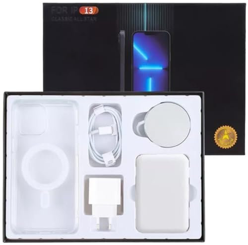 Kit 5 en 1 Power Bank sans fil magnétique pour iPhone SE 8 X 11 12 13 14 15 + accessoires cadeaux (iPhone 12)