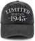 Xullaxth Limitierte Auflage 1940 1941 1942 1943 1944 1945 1946 1947 1948 1949 Mütze für Damen und Herren, verstellbare Baseballkappe aus Baumwolle, 1943 Schwarz, Einheitsgröße