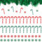 48 Stück Weihnachtsbaumschmuck Zuckerstangen zum hängen, Grün Rot & Weiß Weihnachtsdeko Anhänger Zuckerstange Ornamente Weihnachtsdeko