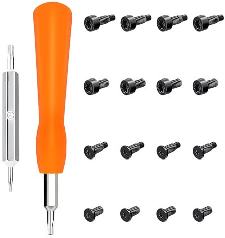 Ring Doorbell Screwdriver Replacement Kit 2nd Generation Double-Ended T6 T15 Bits & 16PCS Security Screws Tool for Video Doorbell & Pro and Elite Spare Screws for Battery Change Maintenance(Orange)